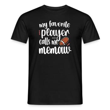 Football Memaw Grand-mère du joueur de football Memaw - T-shirt homme - noir - Devant - AI Model Male 178 light (178cm)