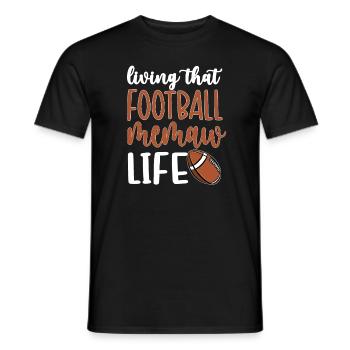 Football Memaw Grand-mère du joueur de football Memaw - T-shirt homme - noir - Devant - AI Model Male 178 light (178cm)