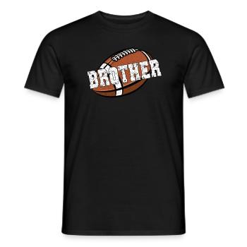 Fier frère footballeur Joueur de football frère - T-shirt homme - noir - Devant - AI Model Male 178 light (178cm)