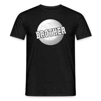 Proud volleyball brother Volleyball player brother - Men's T-Shirt - black - Front - AI Model Male 178 light (178cm)