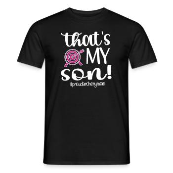 Stolze Bogenschießen-Mama Von Bogenschützen Mutter - Männer T-Shirt - Schwarz - Vorne - AI Model Male 178 light (178cm)