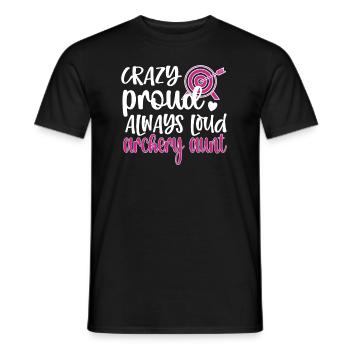 Proud Archery Aunt Of Archers Aunt - Men's T-Shirt - black - Front - AI Model Male 178 light (178cm)