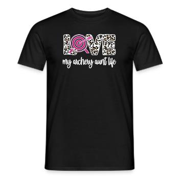 Archery Aunt Of Archers Aunt - Men's T-Shirt - black - Front - AI Model Male 178 light (178cm)