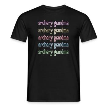 Tir à l’arc Grand-mère des archers Grand-mère - T-shirt homme - noir - Devant - AI Model Male 178 light (178cm)