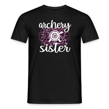 Proud Archery Sister Of Archers - Men's T-Shirt - black - Front - AI Model Male 178 light (178cm)