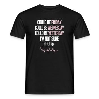 Patient Care Technician PCT Nursing Technician - Men's T-Shirt - black - Front - AI Model Male 178 light (178cm)