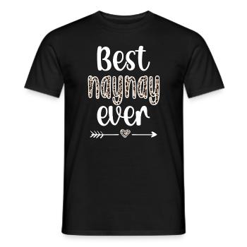 Naynay Oma Muttertag Naynay Geschenk Großmutter - Männer T-Shirt - Schwarz - Vorne - AI Model Male 178 light (178cm)