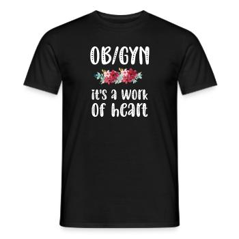 Obstetrics Gynecology OB GYN Nurse - Men's T-Shirt - black - Front - AI Model Male 178 light (178cm)