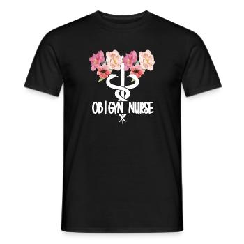 Obstetrics Gynecology Nurse OB GYN - Men's T-Shirt - black - Front - AI Model Male 178 light (178cm)