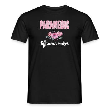 Notfallsanitäter Paramedic Rettungskraft Sanitäter - Men's T-Shirt - black - Front - AI Model Male 178 light (178cm)