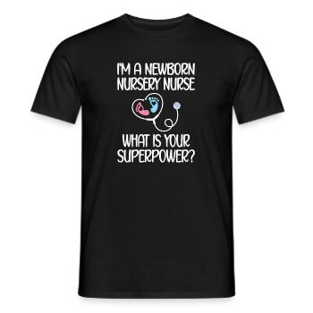 Neonatal Nurse Baby Nurse - Men's T-Shirt - black - Front - AI Model Male 178 light (178cm)