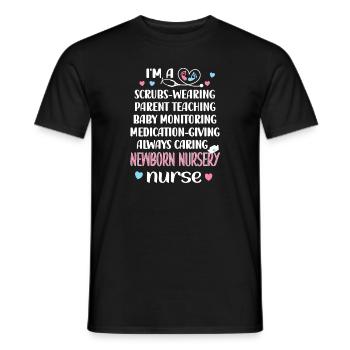 Neonatal Nurse Baby Nurse - Men's T-Shirt - black - Front - AI Model Male 178 light (178cm)