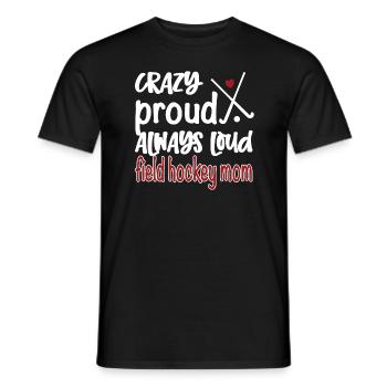Fière maman de hockey sur gazon maman joueuse de hockey sur gazon - T-shirt homme - noir - Devant - AI Model Male 178 light (178cm)