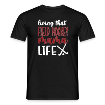 Fière maman de hockey sur gazon maman joueuse de hockey sur gazon - T-shirt homme - noir - Devant - AI Model Male 178 light (178cm)