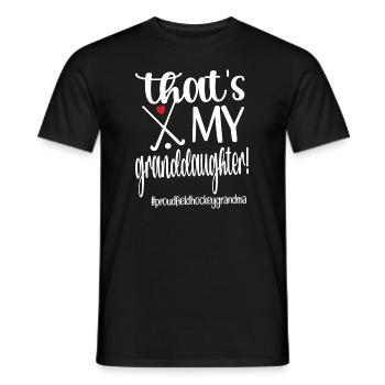 Proud Field Hockey Grandmother Field Hockey Player Grandma - Men's T-Shirt - black - Front - AI Model Male 178 light (178cm)