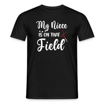 Field Hockey Aunt Of A Field Hockey Player Aunt - Men's T-Shirt - black - Front - AI Model Male 178 light (178cm)