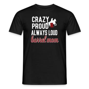 Barrel Racing Mère Cadeau Barrel Racing Mama - T-shirt homme - noir - Devant - AI Model Male 178 light (178cm)