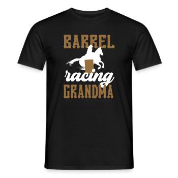 Barrel Racing Grand-mère Cadeau Barrel Racing Grand-mère - T-shirt homme - noir - Devant - AI Model Male 178 light (178cm)