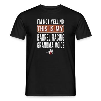 Barrel Racing Grand-mère Cadeau Barrel Racing Grand-mère - T-shirt homme - noir - Devant - AI Model Male 178 light (178cm)