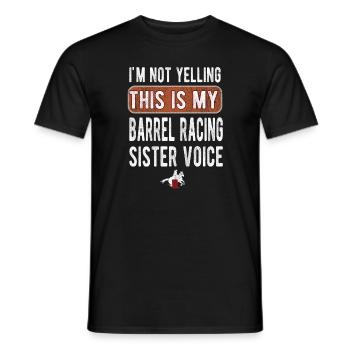 Barrel Racing Sister Meilleure sœur Barrel Racing - T-shirt homme - noir - Devant - AI Model Male 178 light (178cm)