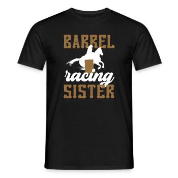 Barrel Racing Sister Meilleure sœur Barrel Racing - T-shirt homme - noir - Devant - AI Model Male 178 light (178cm)