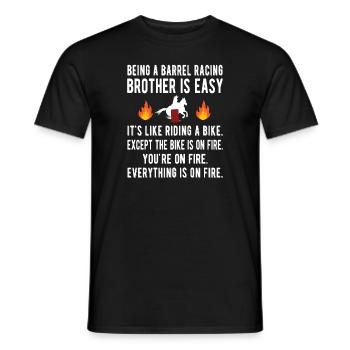 Barrel Racing Brother Barrel Racing Brother Cadeau - T-shirt homme - noir - Devant - AI Model Male 178 light (178cm)