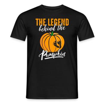 The legend behind the pumpkin Halloween costume - Men's T-Shirt - black - Front - AI Model Male 178 light (178cm)