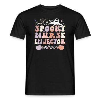 Spooky Nurse Injector Halloween Nurse Injector - Männer T-Shirt - Schwarz - Vorne - AI Model Male 178 light (178cm)
