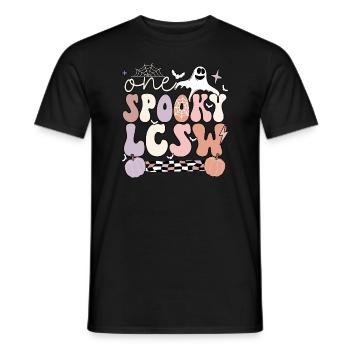 LCSW Licensed Clinical Social Worker Halloween - Men's T-Shirt - black - Front - AI Model Male 178 light (178cm)