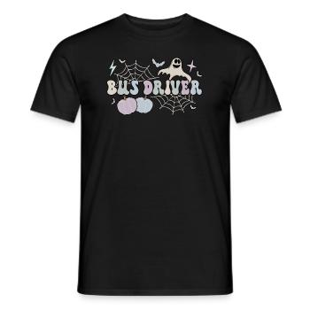 School Bus Driver Halloween School Bus Driving - Men's T-Shirt - black - Front - AI Model Male 178 light (178cm)