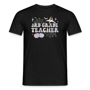 3rd Grade Teacher Halloween 3rd Team Third Grade - Men's T-Shirt - black - Front - AI Model Male 178 light (178cm)