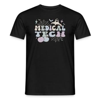 Medical Tech Halloween Med Lab Technologist Gifts - Men's T-Shirt - black - Front - AI Model Male 178 light (178cm)