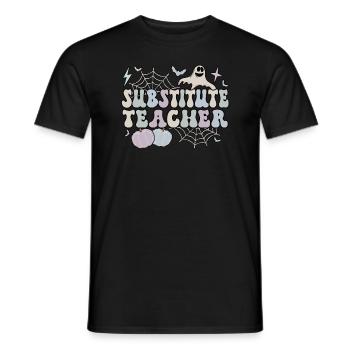 Substitute Teacher Halloween School Sub Teacher - Men's T-Shirt - black - Front - AI Model Male 178 light (178cm)