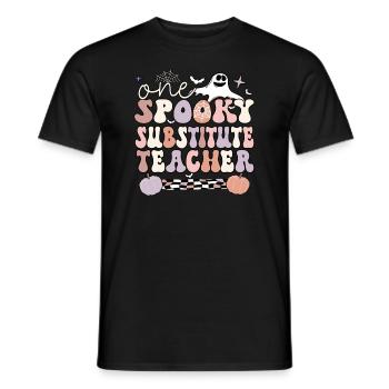 Substitute Teacher Halloween School Sub Teacher - Men's T-Shirt - black - Front - AI Model Male 178 light (178cm)