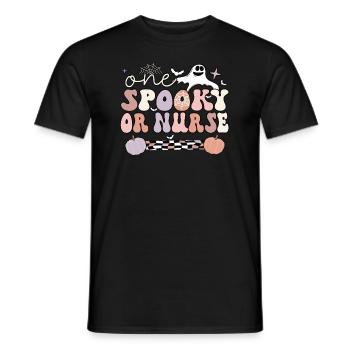 OR Nurse Halloween Operating Room Nurse Gifts - Men's T-Shirt - black - Front - AI Model Male 178 light (178cm)