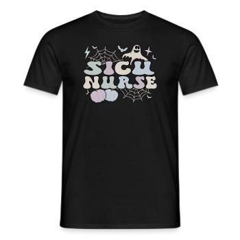 SICU Nurse Surgical Intensive Care Unit Halloween - Men's T-Shirt - black - Front - AI Model Male 178 light (178cm)