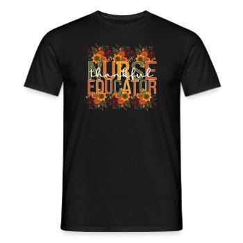 Infirmière éducatrice Thanksgiving RN Formation en soins infirmiers - T-shirt homme - noir - Devant - AI Model Male 178 light (178cm)