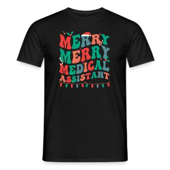 Medical Assistant Christmas Med Assistant Xmas - Männer T-Shirt - Schwarz - Vorne - AI Model Male 178 light (178cm)