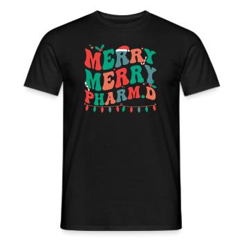 PharmD Christmas Doctor Of Pharmacy Xmas Gifts - Männer T-Shirt - Schwarz - Vorne - AI Model Male 178 light (178cm)