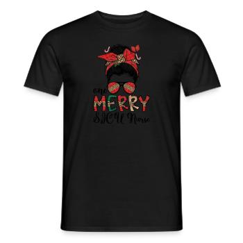 Infirmière de l’USSI Noël Soins infirmiers chirurgicaux Soins infirmiers de Noël - T-shirt homme - noir - Devant - AI Model Male 178 light (178cm)