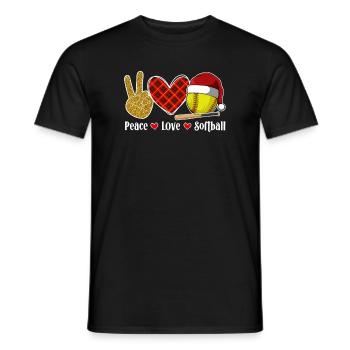 Softball Christmas Softball Player Xmas Party Gift - Männer T-Shirt - Schwarz - Vorne - AI Model Male 178 light (178cm)