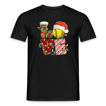 Softball Christmas Softball Player Xmas Party Gift - Männer T-Shirt - Schwarz - Vorne - AI Model Male 178 light (178cm)