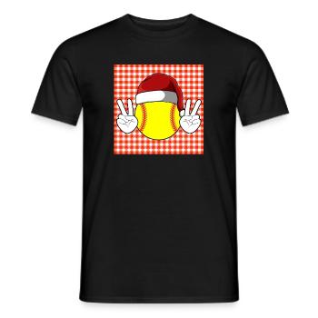 Softball Xmas Softball Player Christmas Gift - Männer T-Shirt - Schwarz - Vorne - AI Model Male 178 light (178cm)