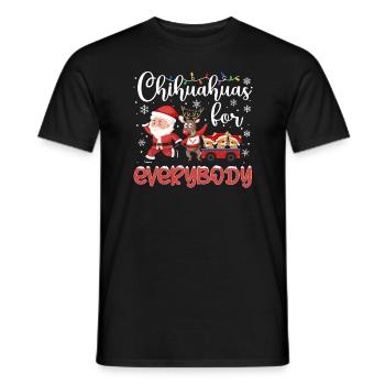 Chihuahua Christmas Party Chihuahua Xmas Gifts - Männer T-Shirt - Schwarz - Vorne - AI Model Male 178 light (178cm)