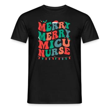 MICU Nurse Christmas Medical ICU Nursing Xmas Gift - T-shirt homme - noir - Devant - AI Model Male 178 light (178cm)