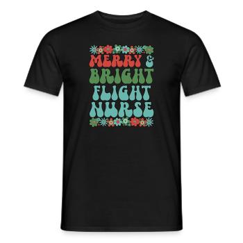 Flight Nurse Christmas RN Flight Nursing Xmas Gift - Männer T-Shirt - Schwarz - Vorne - AI Model Male 178 light (178cm)