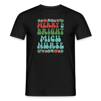 MICU Infirmière Noël Soins intensifs médicaux Soins infirmiers Cadeau de Noël - T-shirt homme - noir - Devant - AI Model Male 178 light (178cm)