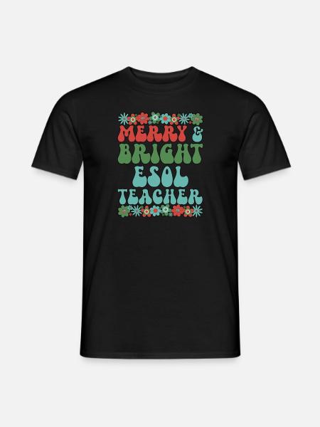 ESOL Teacher Christmas English Teacher Xmas Gifts - Männer T-Shirt - Schwarz