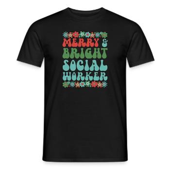 Social Worker Christmas Social Workers Xmas Gifts - Männer T-Shirt - Schwarz - Vorne - AI Model Male 178 light (178cm)