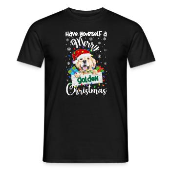 Golden Retriever Christmas Golden Dog Xmas Gifts - Men's T-Shirt - black - Front - AI Model Male 178 light (178cm)